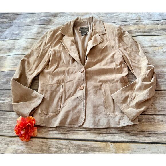 BRANDON THOMAS TAN LEATHER JACKET - Picture 2 of 7